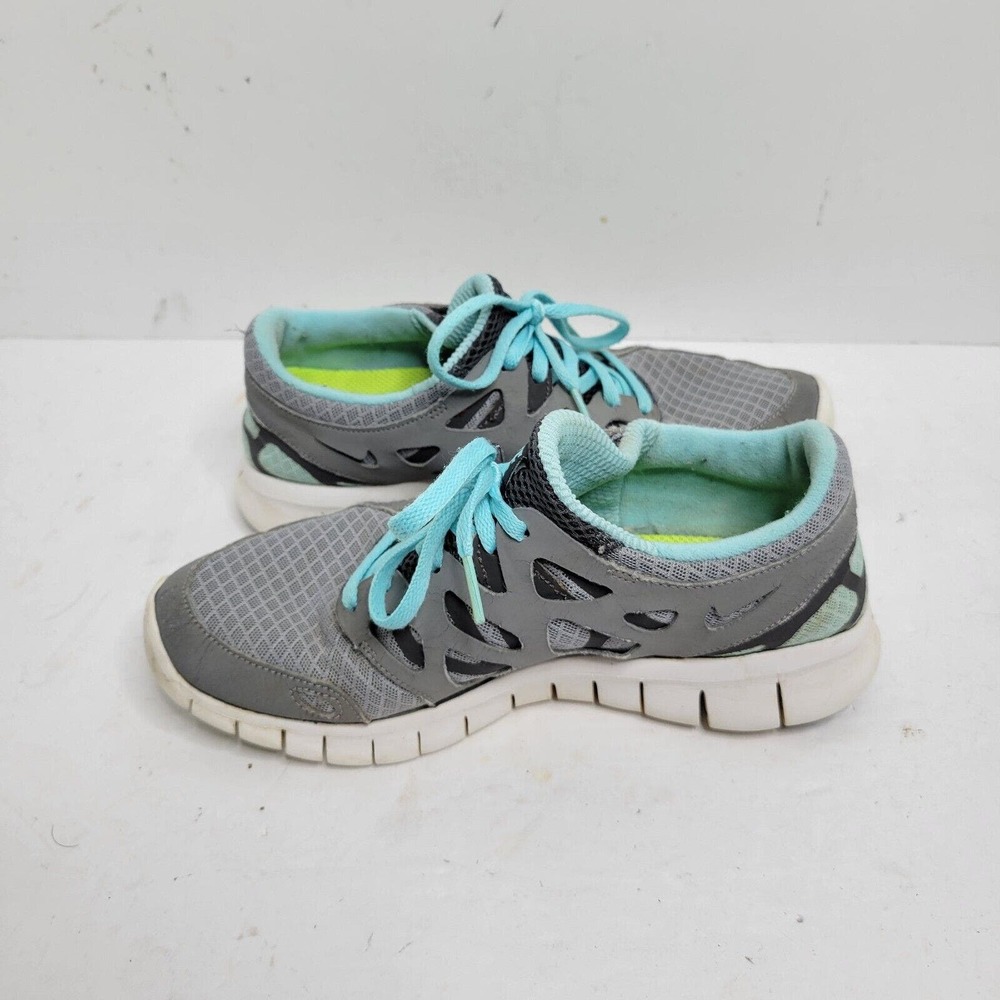 Nike Air Max Run Womens Lite 2 Gray w/Blue Laces Size 7.5 Tennis Shoes - Picture 7 of 14